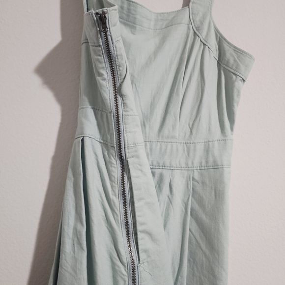 Universal Thread Light Wash Denim Pleated Coastal Western Dress Size 2 - Picture 4 of 6